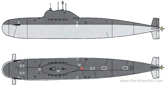 Корабль СССР Alfa Project 705 [SSN Submarine] - чертежи, габариты, рисунки
